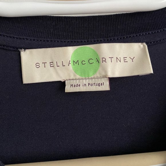 Stella McCartney Navy/Black Star Fringe Tee Shirt, size 42 (fits like a size 4) - Picture 5 of 10